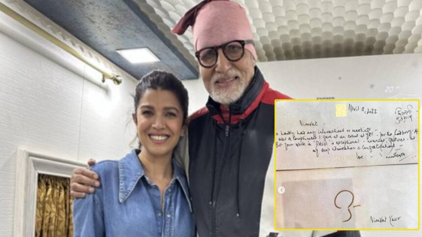 जब अमिताभ बच्चन ने निमरत कौर को भेजा था हाथ से लिखा खत, एक्ट्रेस की जमकर की थी तारीफ – India TV Hindi