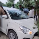 Sitapur News: तेज रफ्तार कार ने बाइक में मारी टक्कर, कथावाचक की मौत… बेटे की हालत नाजुक; लखनऊ रेफर