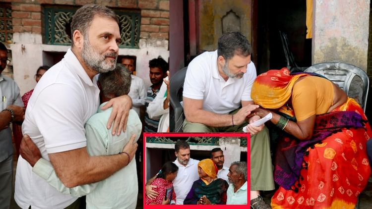 UP: हाथ थामा… गले लगाया, इमोशनल हुए, कुछ ऐसे हरिओम के परिवार से मिले राहुल गांधी, देखें मुलाकात की तस्वीरें