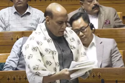 संसद में राजनाथ सिंह का विस्फोटक दहाड़ ”— वंदे मातरम् पर ऐसा प्रहार कि कांग्रेस, जिन्ना और तुष्टिकरण की पूरी राजनीति हिल गई